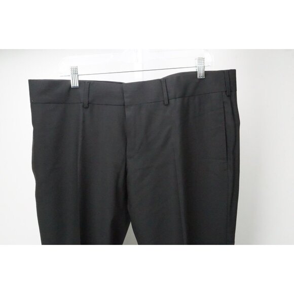 Gucci Solid Black 100% Wool Dress Pants Trousers Sz 52 EU NEW